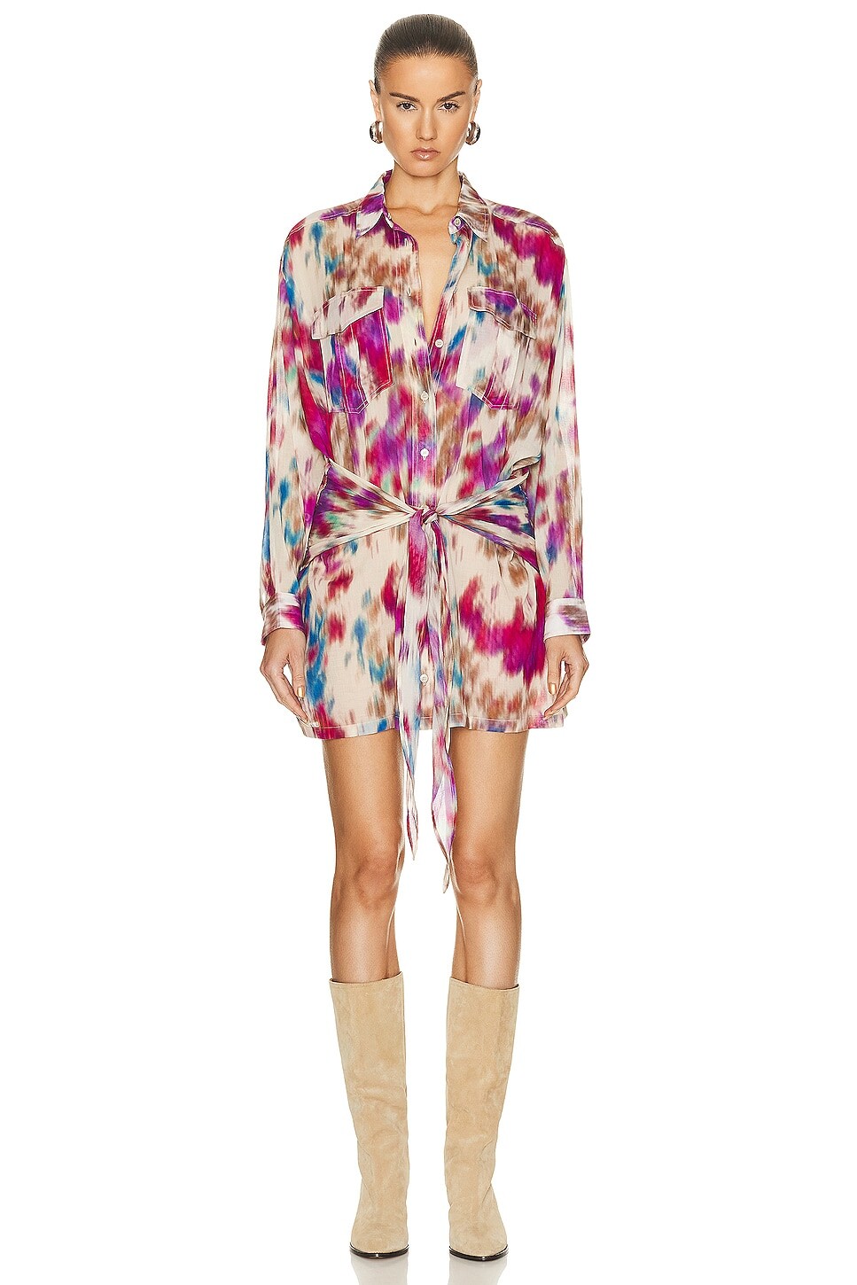 

Платье Нуэва Isabel Marant Etoile, цвет Beige & Raspberry