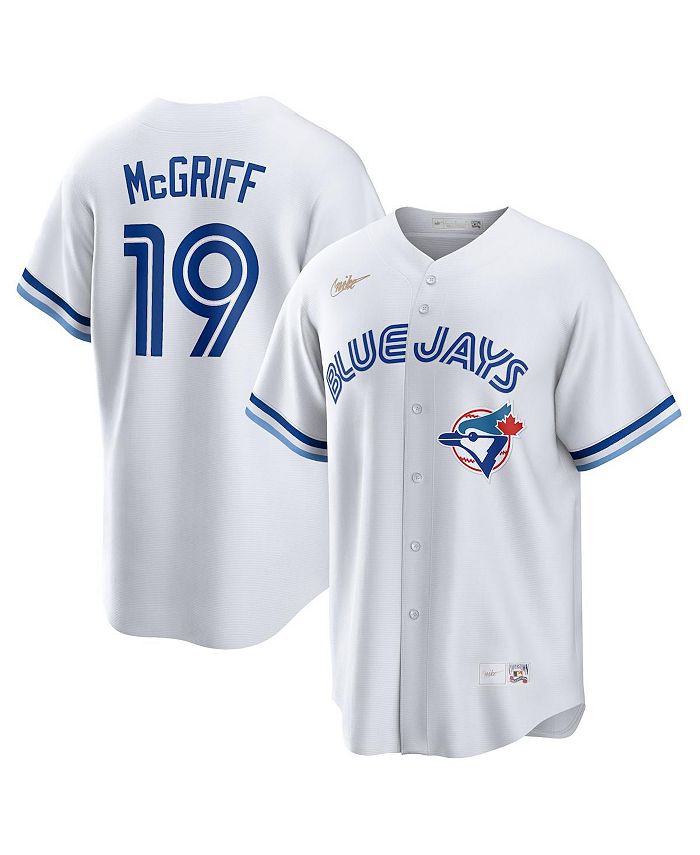 

Мужская белая футболка Fred McGriff Toronto Blue Jays Cooperstown Collection 2023, реплика Зала славы Nike, белый