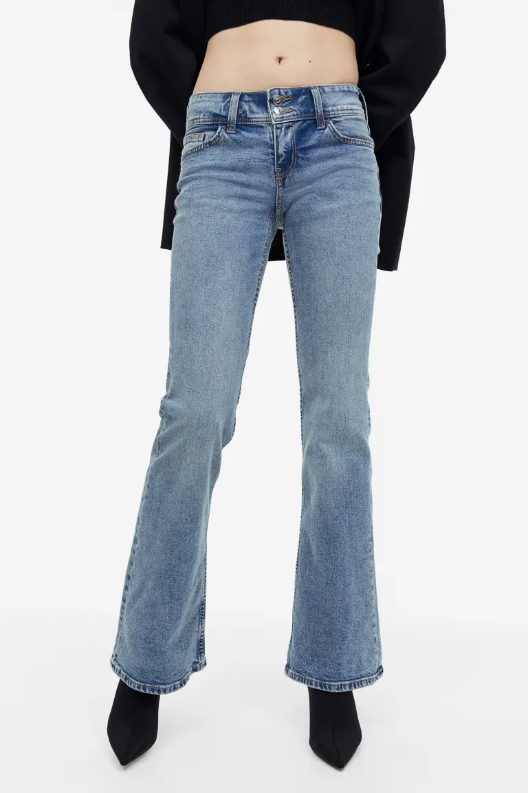 

Расклешенные низкие джинсы H&M, синий