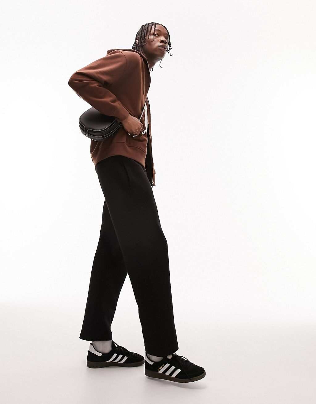 

Коричневая толстовка с полной молнией Topman, Коричневый