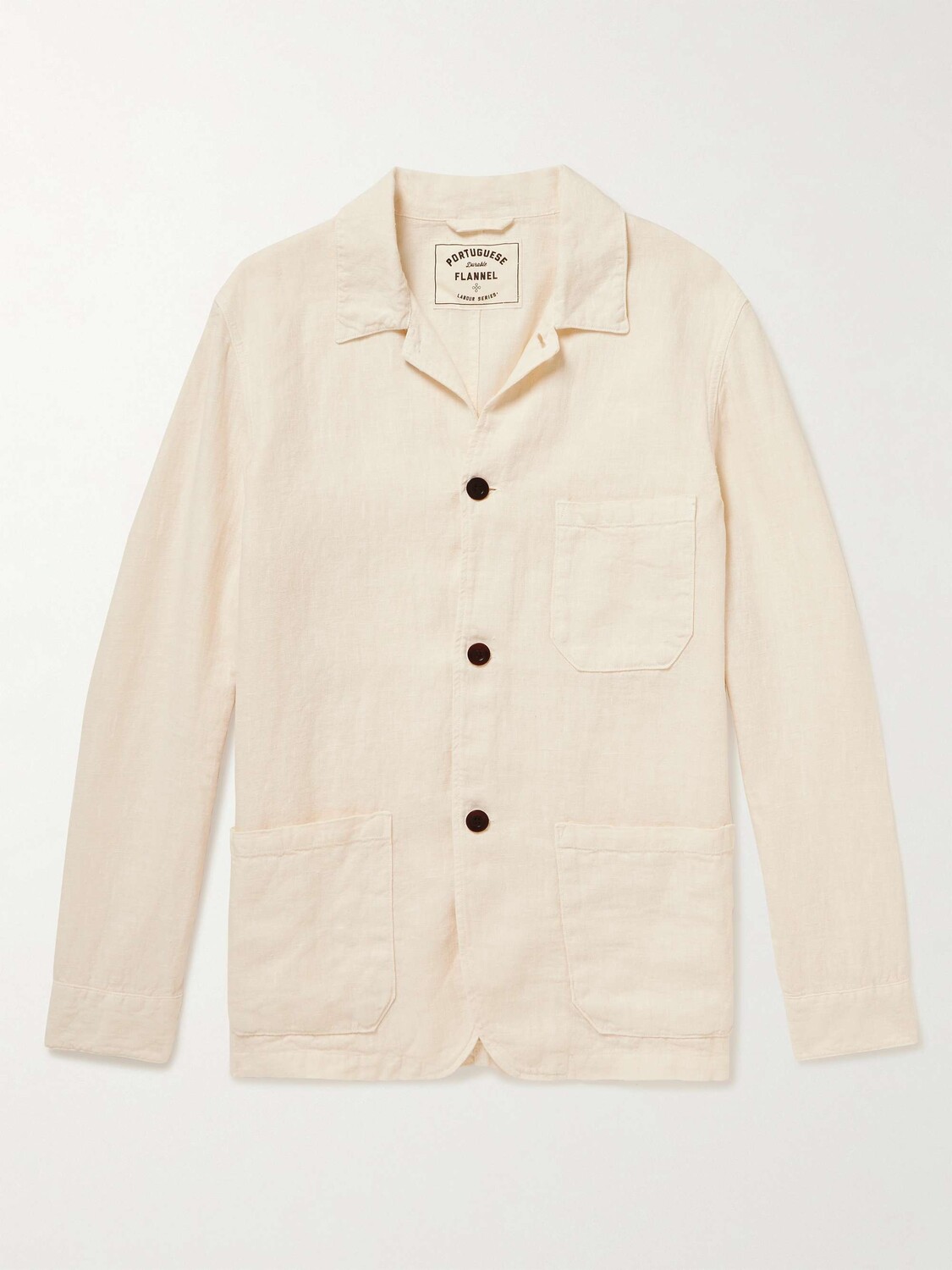 

Льняная куртка приталенного кроя Labura PORTUGUESE FLANNEL, белый