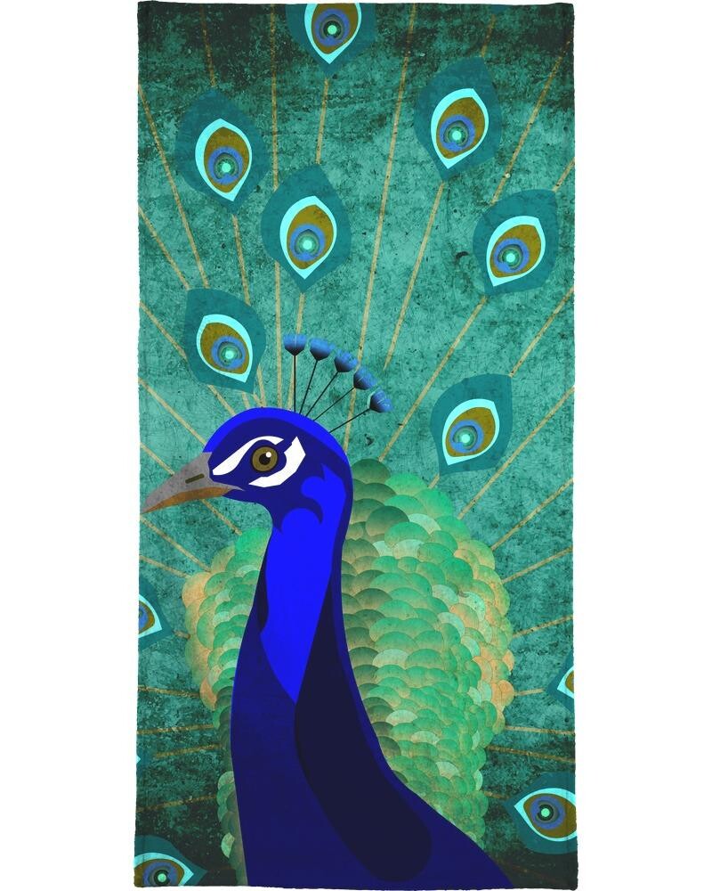 

Полотенце для ванной Juniqe Pfau, цвет Blau & Grün