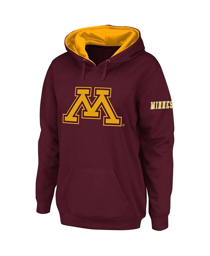 

Женский бордовый пуловер с капюшоном с большим логотипом Minnesota Golden Gophers Stadium Athletic, красный