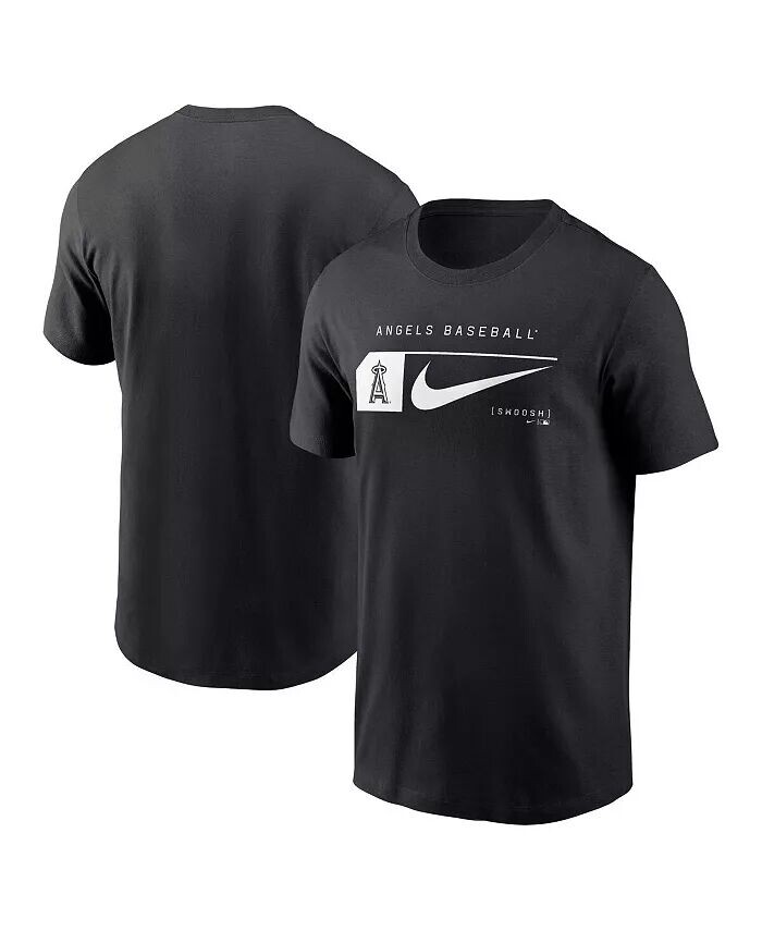 

Мужская черная футболка с графическим логотипом Los Angeles Angels Fashion Nike, черный