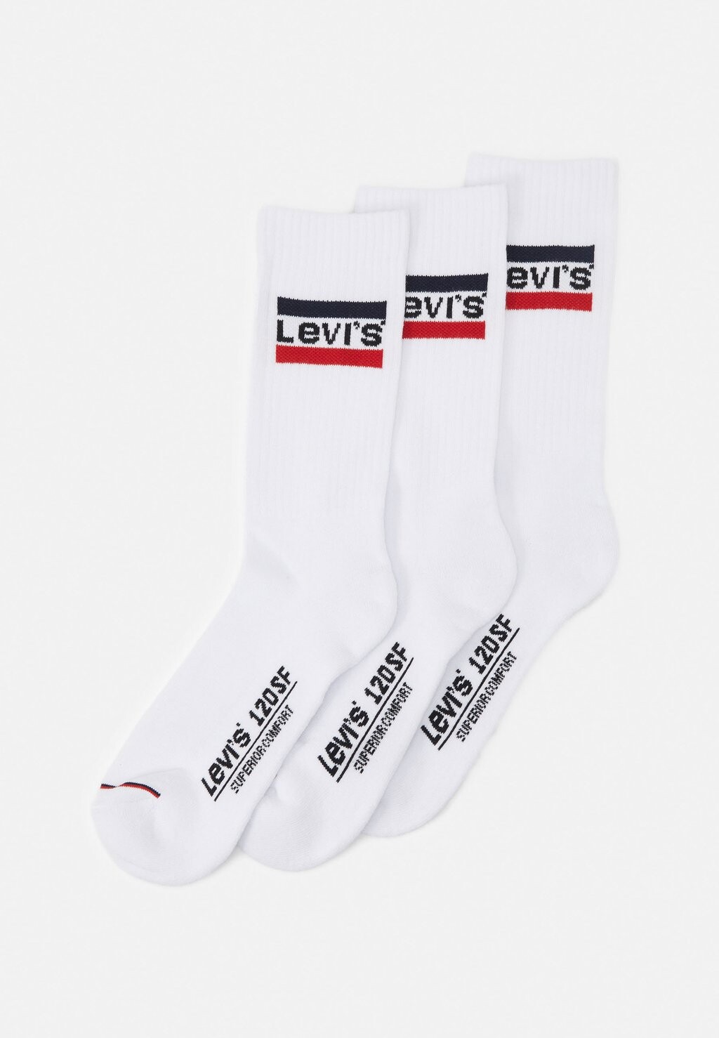 Носки REGULAR CUT LOGO 3 PACK Levi's, белый