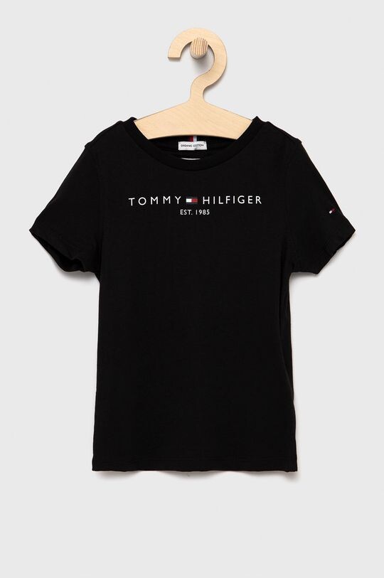 

Хлопковая футболка для детей Tommy Hilfiger, черный