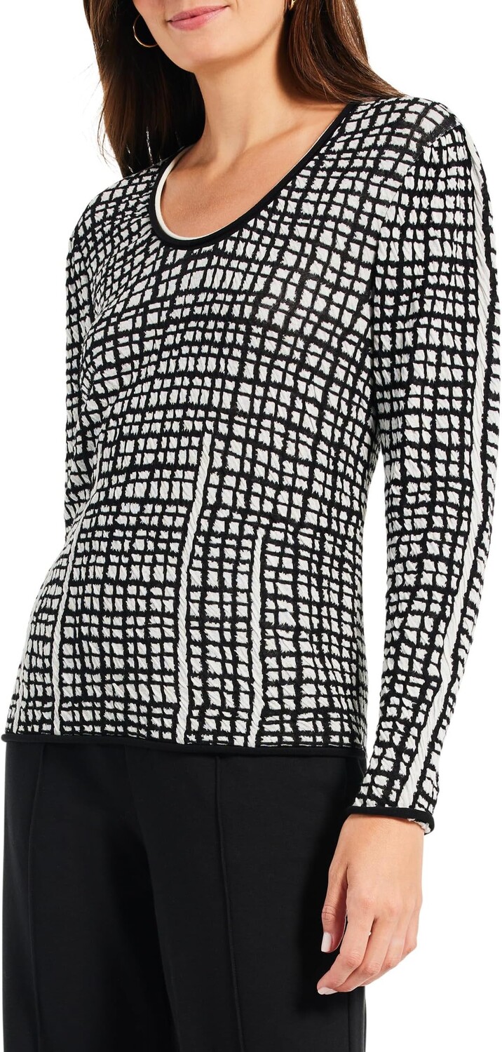 

Свитер в клетку NIC+ZOE, цвет Black Multi