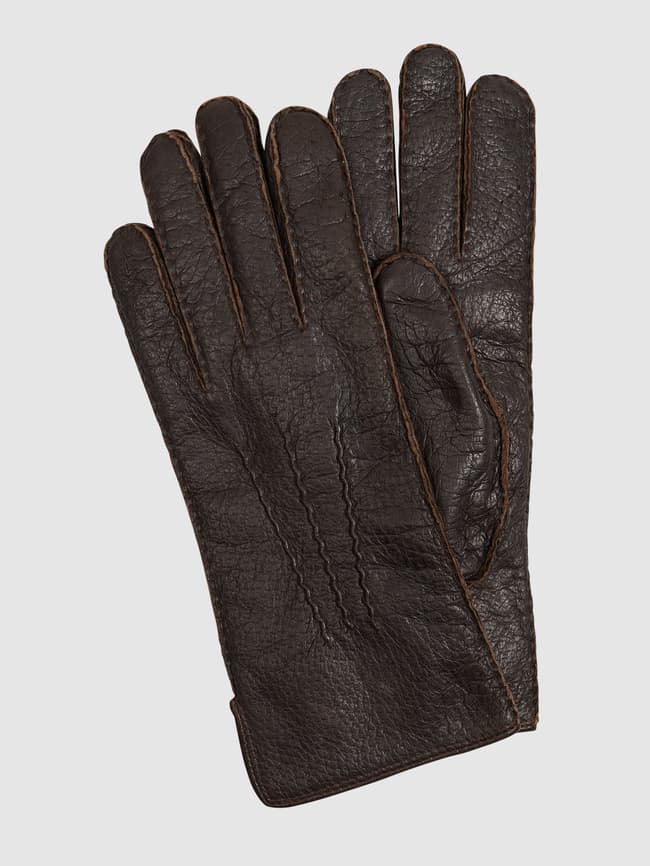 цена Перчатки из кожи пекари Weikert-Handschuhe, темно-коричневый