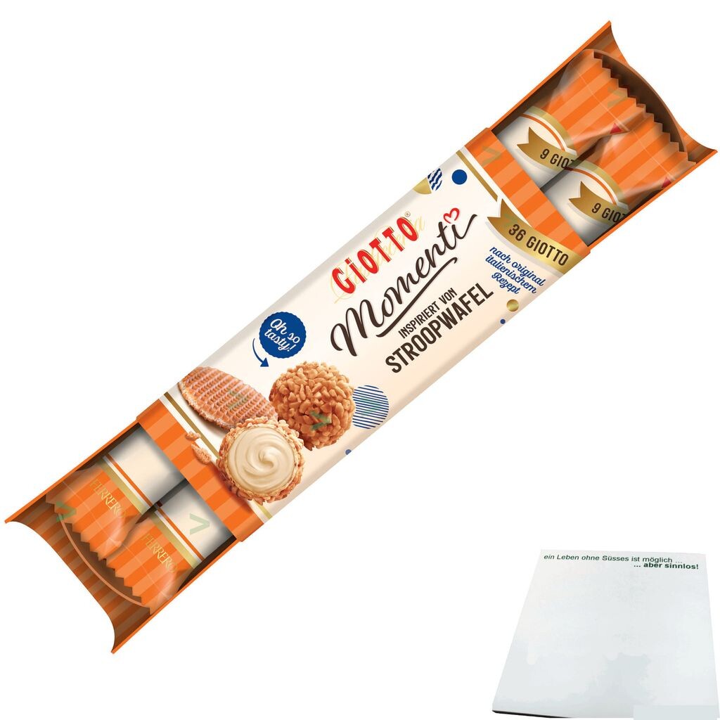 

GIOTTO Stroopwafel 4 палочки (упаковка 154,8 г) + блок усы USY