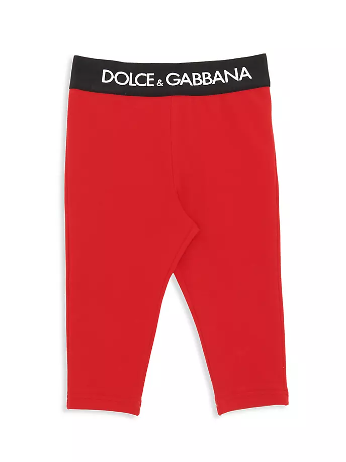 

Детские леггинсы с логотипом на поясе Dolce&Gabbana, красный
