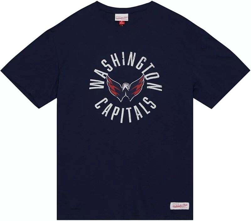 

Темно-синяя футболка Mitchell & Ness Washington Capitals 2023 Slub