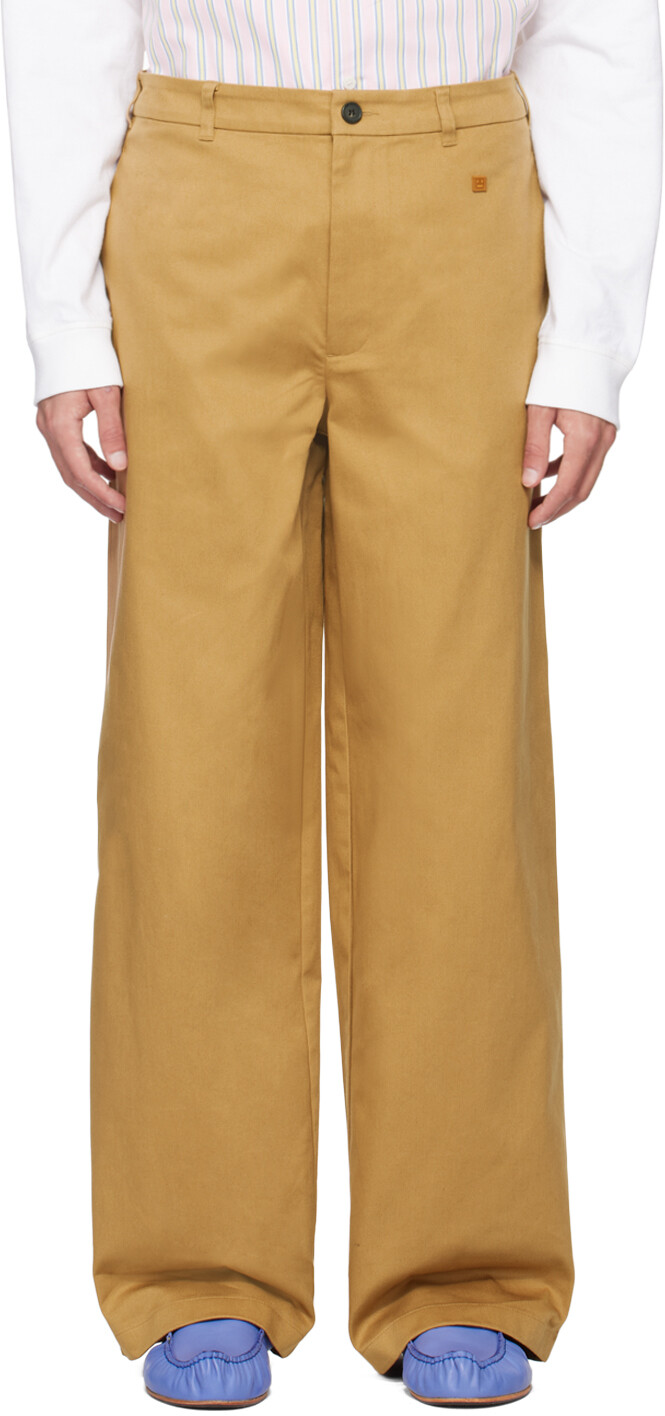 

Бежевые широкие брюки Acne Studios