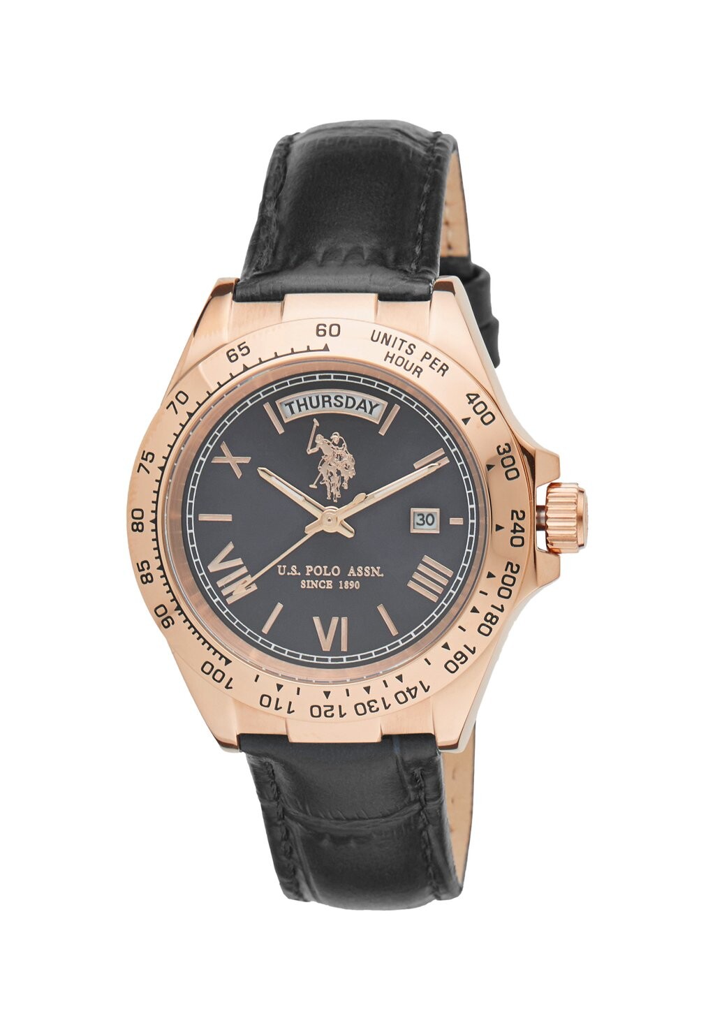 

Часы Colton U.S. Polo Assn., цвет rose gold black