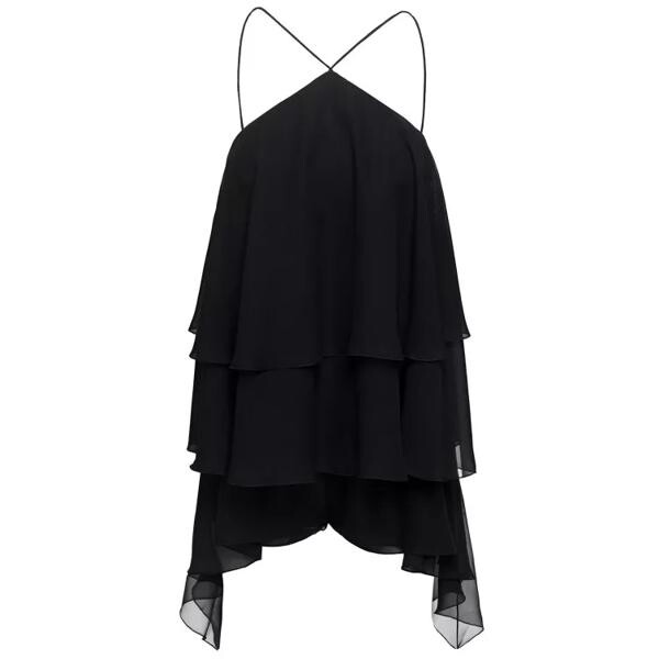 

Комбинезон malena georgette playsuit with ruffle detailing in Andamane, черный