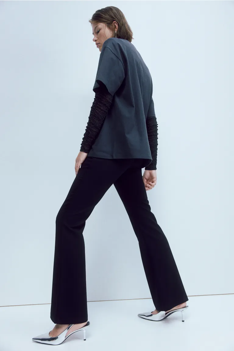 

Расклешенные элегантные брюки H&M, черный