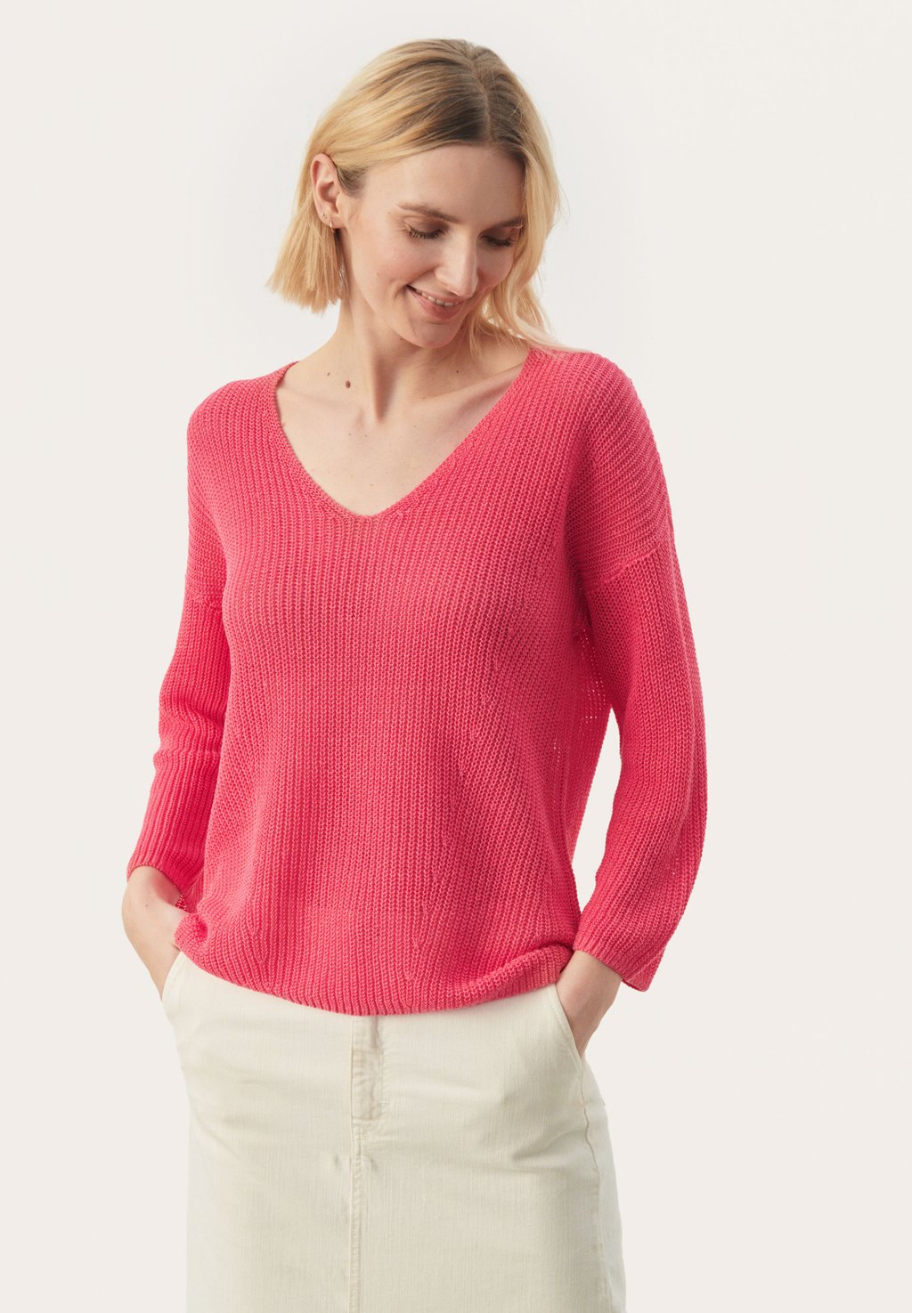 Вязаный свитер ETRONA Part Two, цвет claret red