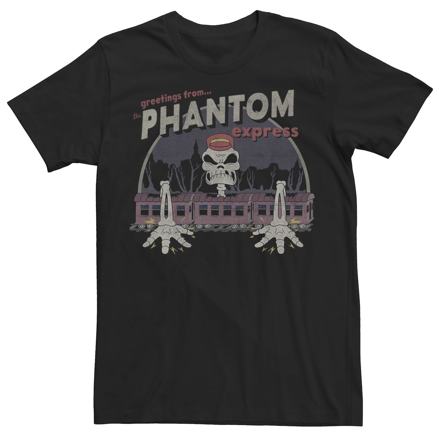 Мужская футболка с рисунком Cuphead Greetings From The Phantom Express Licensed Character