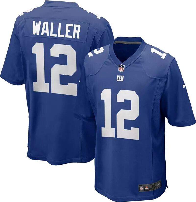 

Мужское джерси Nike New York Giants Darren Waller #12, синее игровое