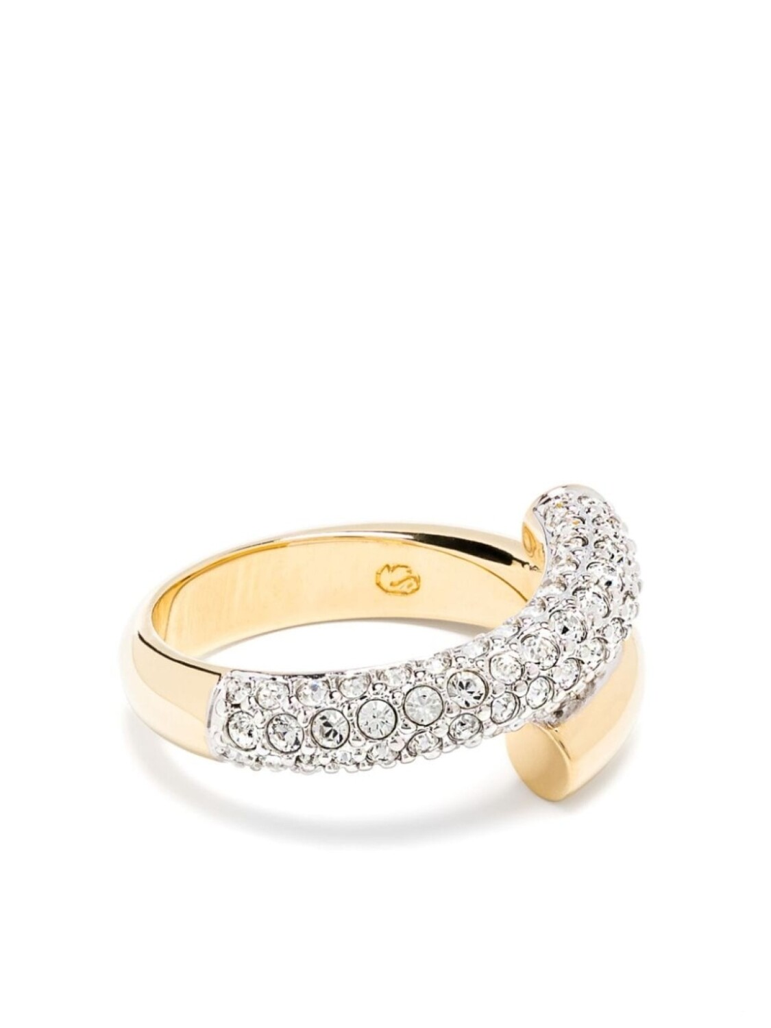 

Кольцо Dextera с кристаллами Swarovski, золотой