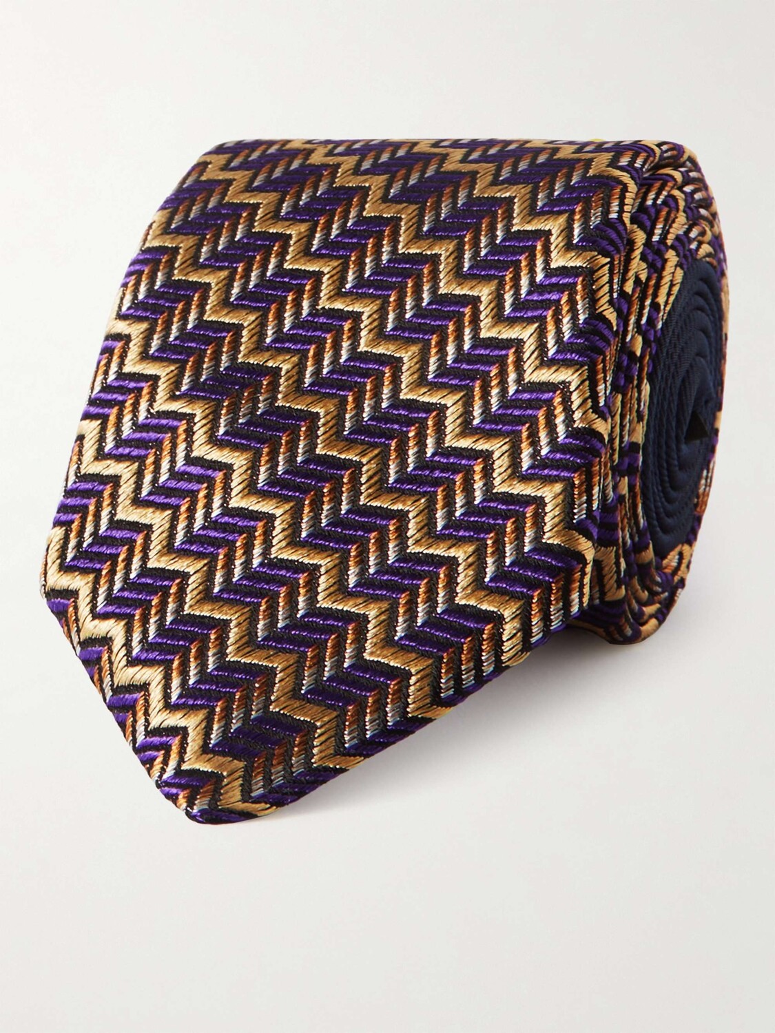 

Шелковый жаккардовый галстук шириной 7 см MISSONI, фиолетовый