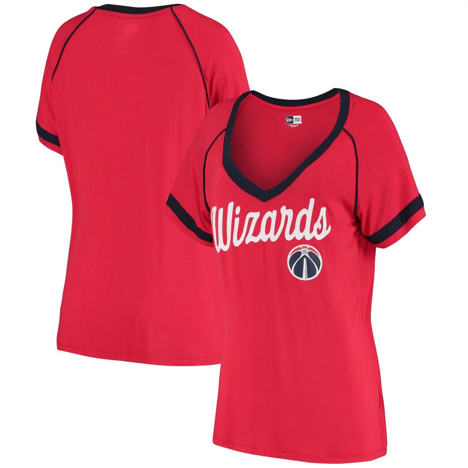 

Женская красная футболка с v-образным вырезом 5th & Ocean by New Era Washington Wizards New Era