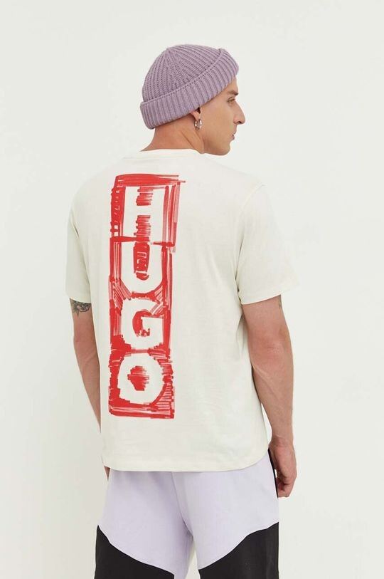 

Хлопковая футболка HUGO Hugo, зеленый