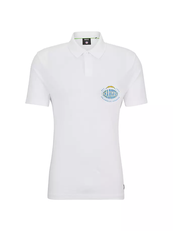 

Рубашка-поло из хлопкового пике BOSS x NFL с совместным брендингом Boss, белый