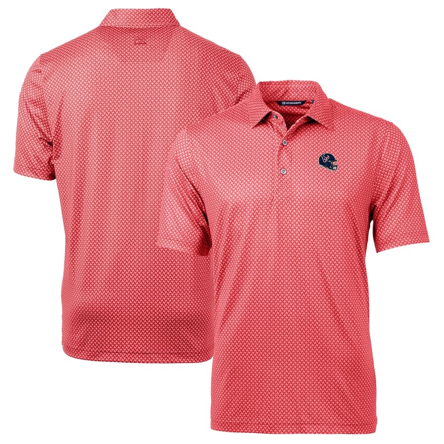 

Поло с длинным рукавом Cutter & Buck Houston Texans, красный