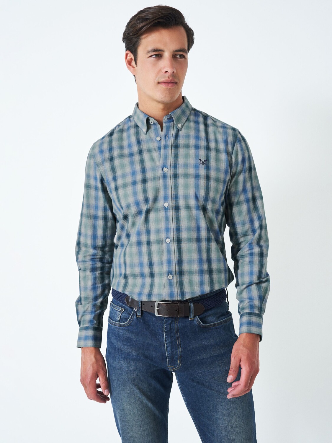

Рубашка в клетку Mawsom Crew Clothing, серый антрацит