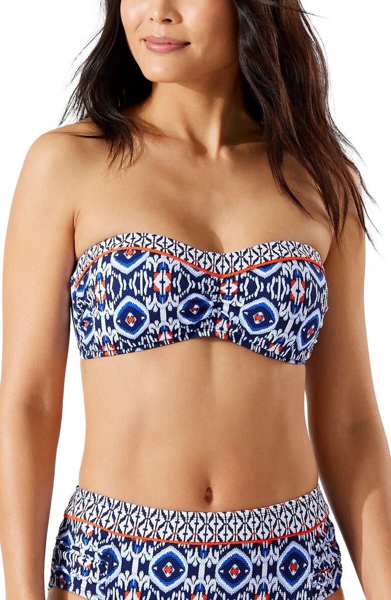 

Топ бикини Island Cays Ikat Bandeau TOMMY BAHAMA, Коричневый