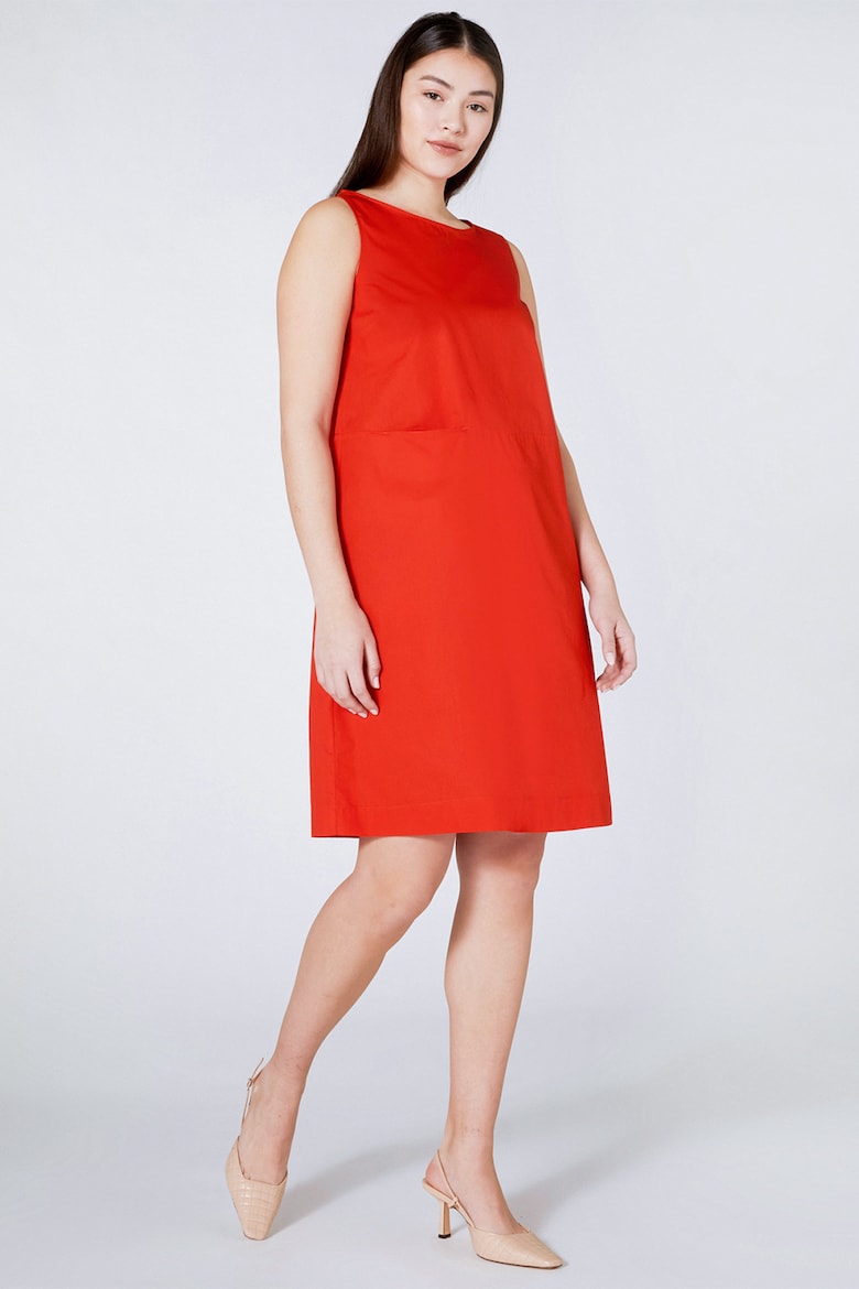 Хлопковое платье со съемными рукавами Elena Mirò, красный прямое хлопковое платье elena mirò красный