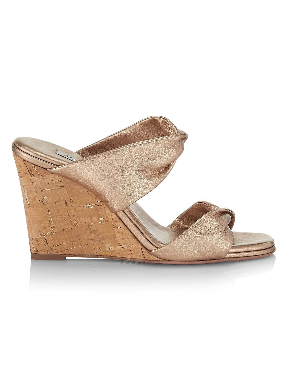 

Туфли на танкетке с эффектом металлик Twist Aquazzura