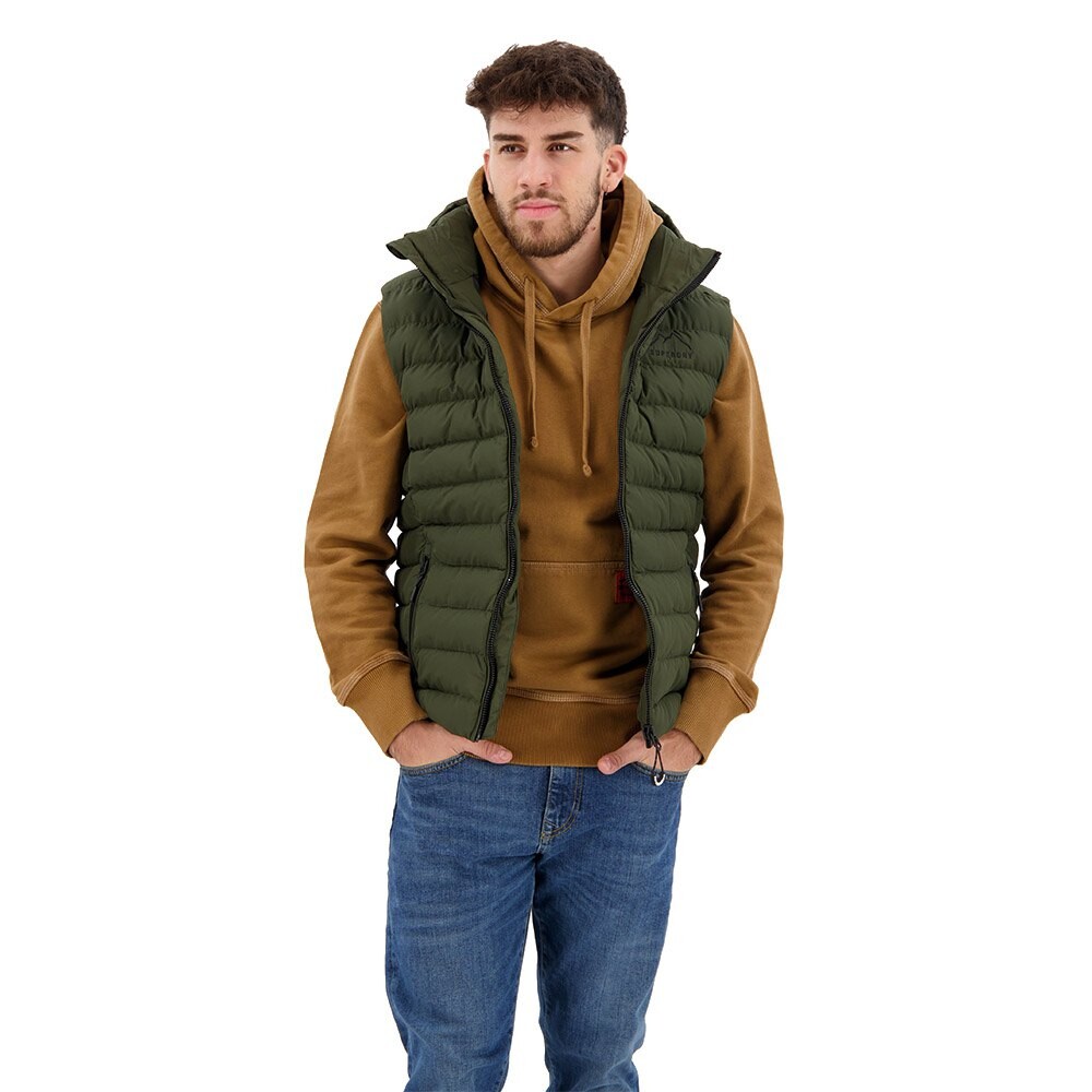 

Жилет Superdry Fuji Sport Down Vest, зеленый