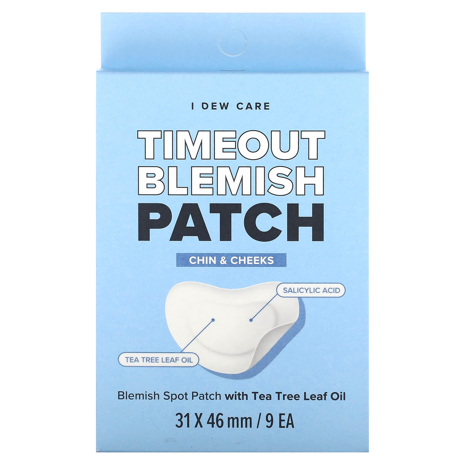 

Timeout Blemish Patch, для подбородка и щек, 9 патчей, I Dew Care