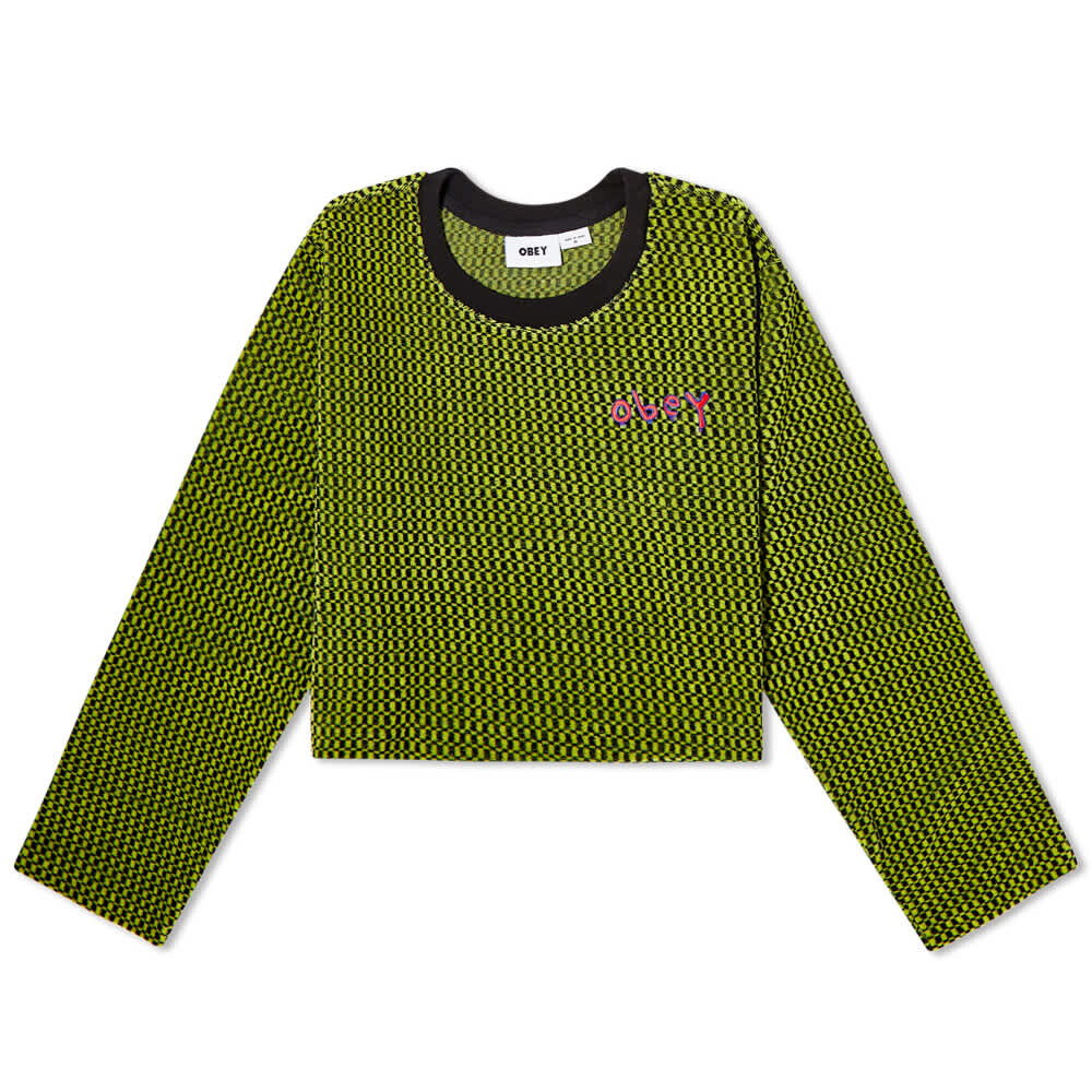 

Футболка Obey Tailwhip Long Sleeve Cropped Tee With Logo