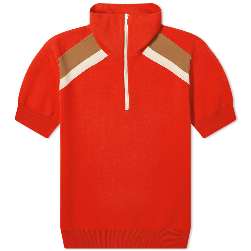 

Топ Wales Bonner Harp Knit Polo Zip Top