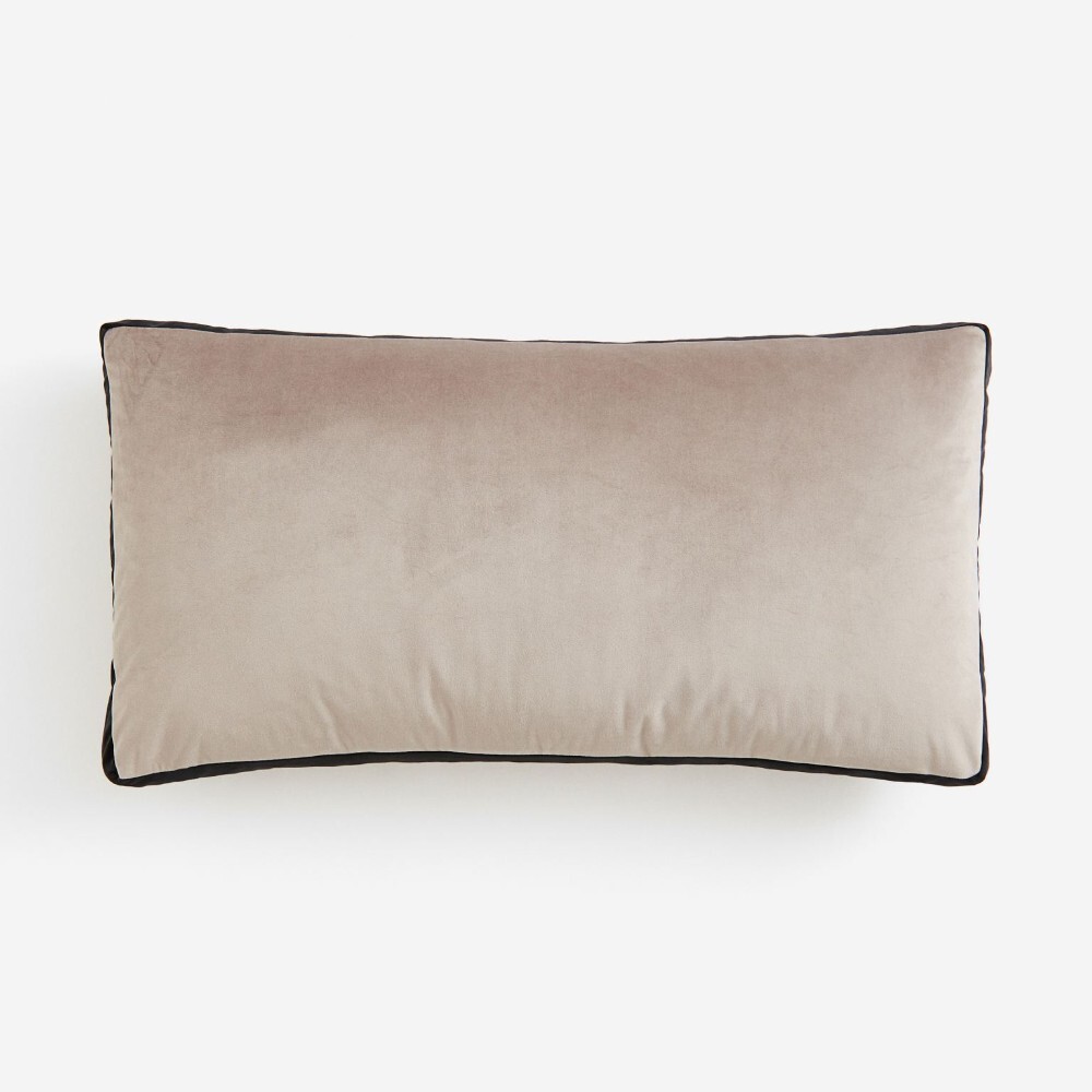 

Декоративная наволочка H&M Home Velvet, серо-бежевый