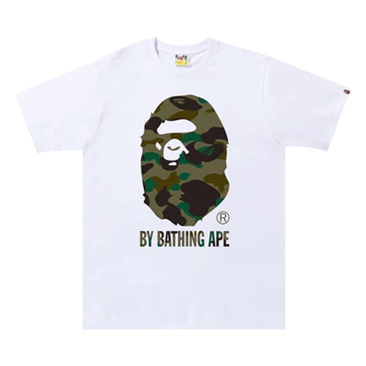 BAPE 1st Camo By Bathing Ape Tee White Green CDEK.Shopping