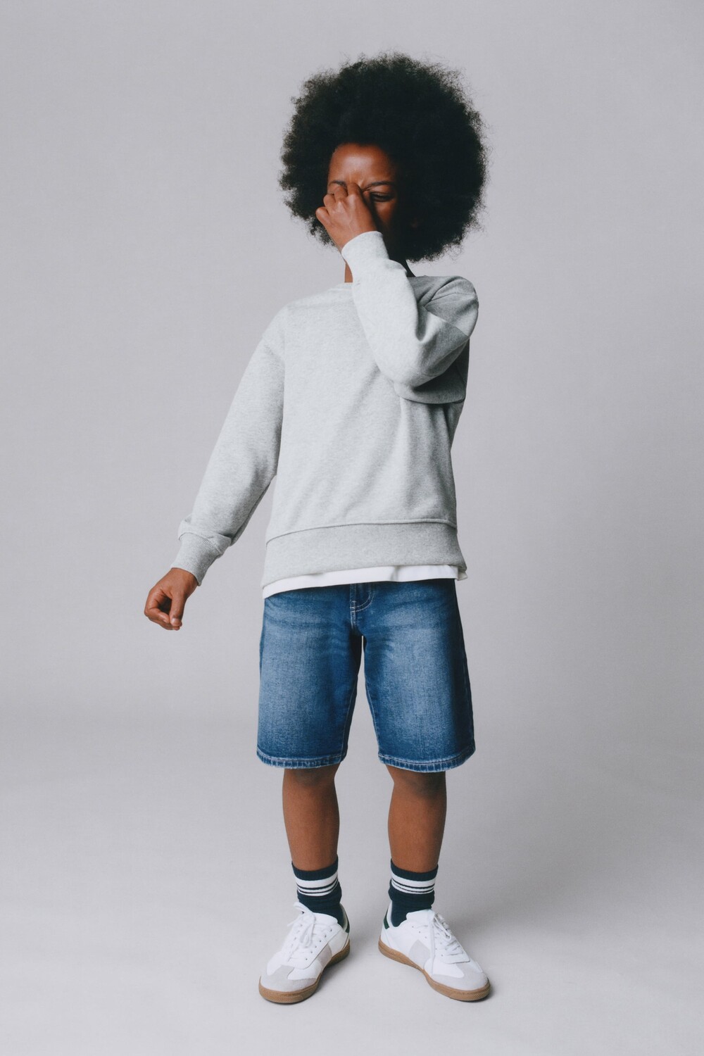 

Шорты Zara straight fit denim, синий
