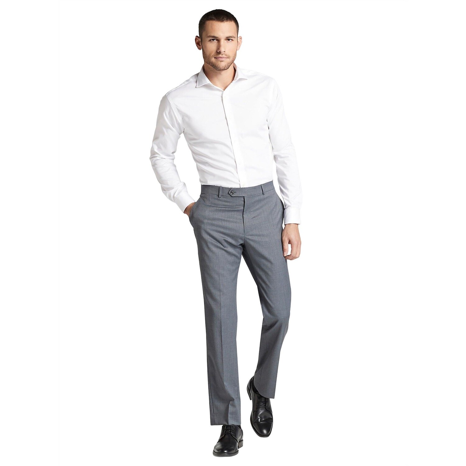 

Брюки Tommy Hilfiger Regular Fit Wool, жемчужно-серый