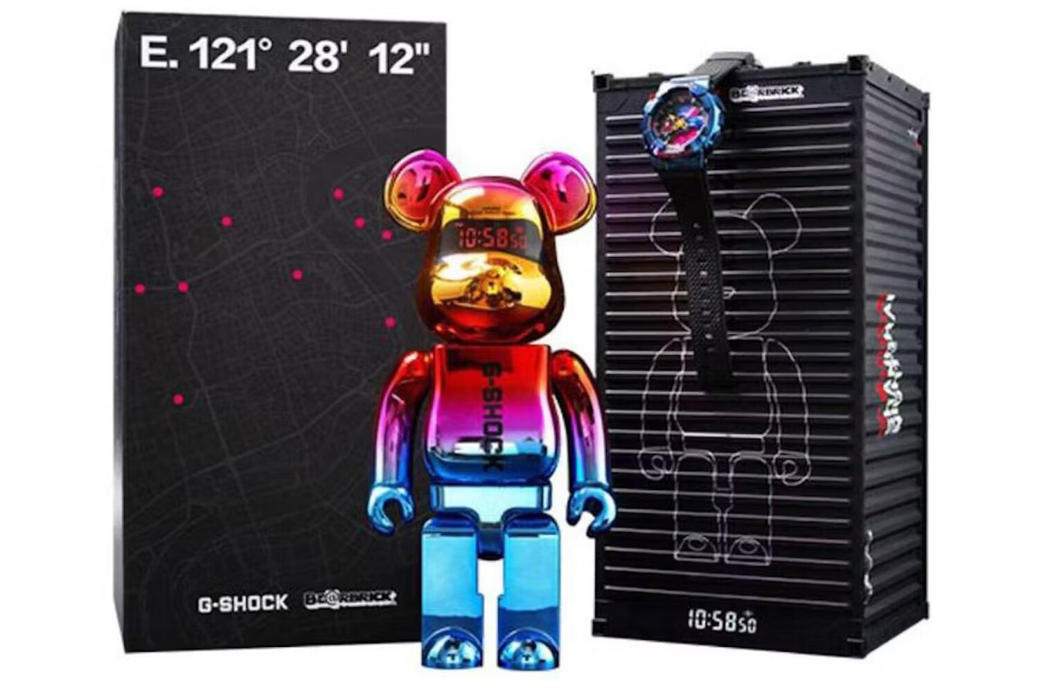 

Фигурка Bearbrick x G-Shock GM-110SN & 400%, мультиколор