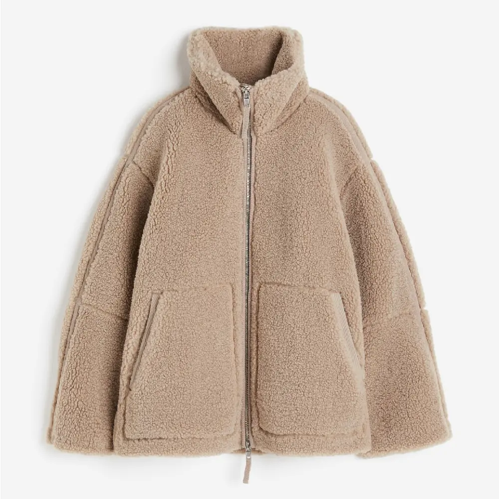 

Куртка H&M Teddy Fleece, бежевый
