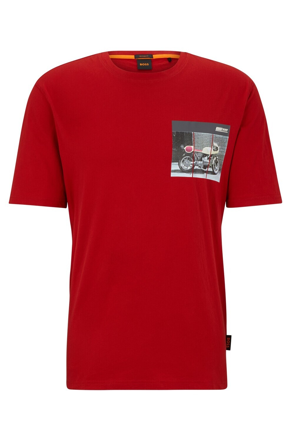 

Футболка Hugo Boss Relaxed-fit Cotton With Motorbike-racing Print, красный