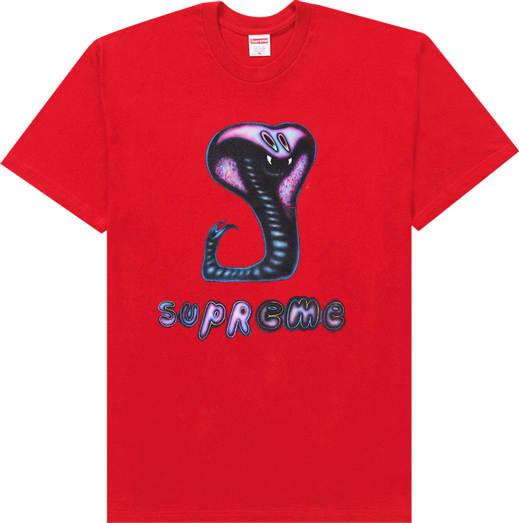 Футболка Supreme Snake Tee 'Red', красный футболка supreme monster tee red красный