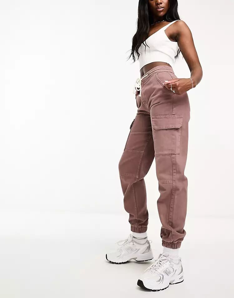 

Брюки карго ASOS DESIGN Combat, темно-розовый