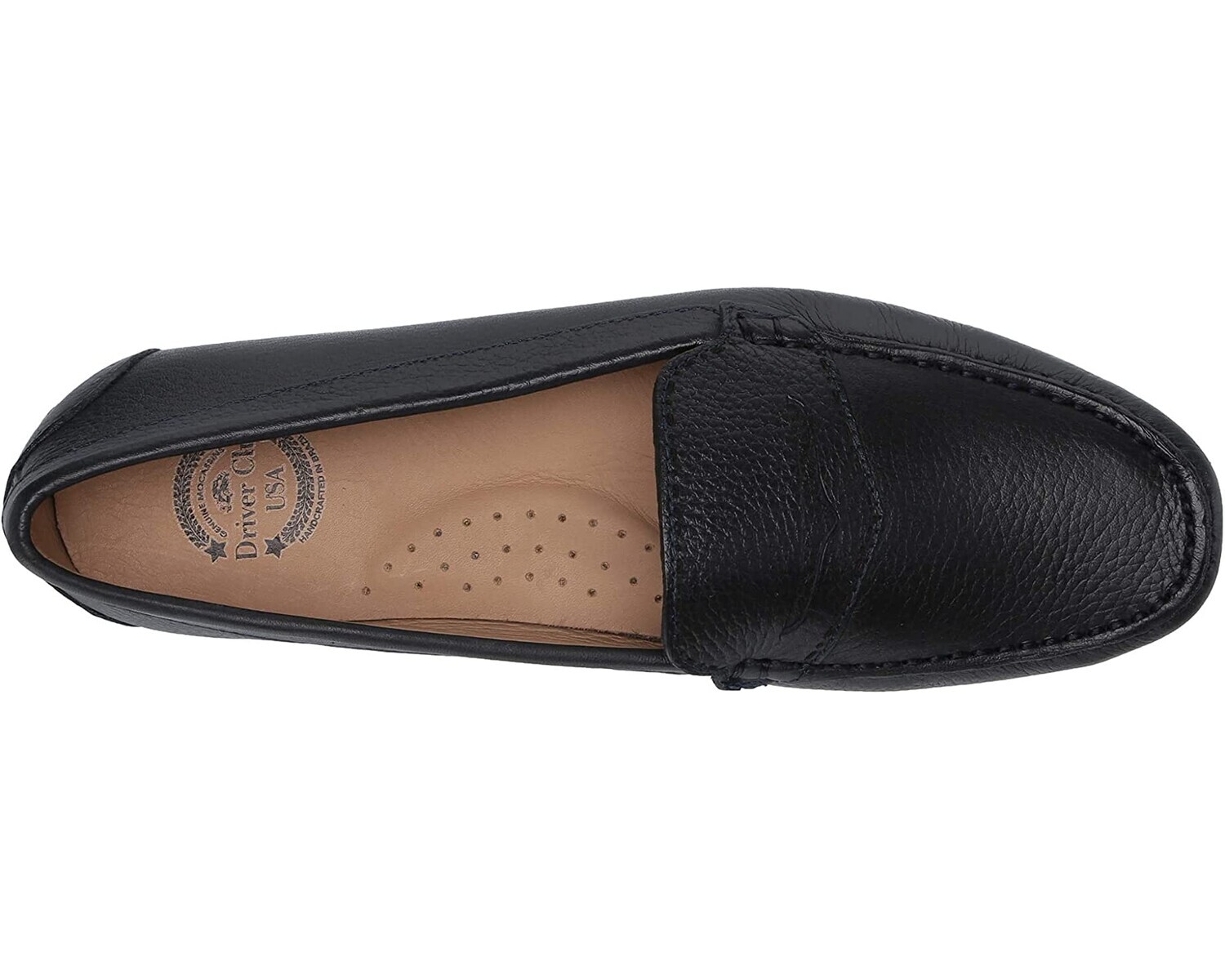 

Лоферы Women's Leather Made in Brazil Perforated Penny Detail Driver Loafer Driver Club USA, синий