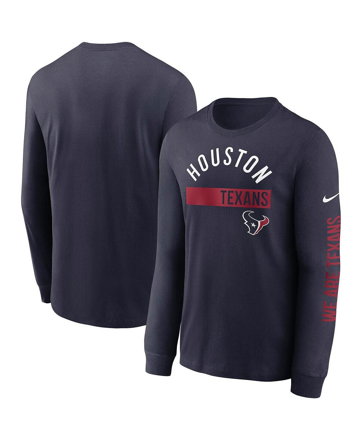 

Футболка с длинным рукавом Nike Houston Texans Fan Gear, темно-синий