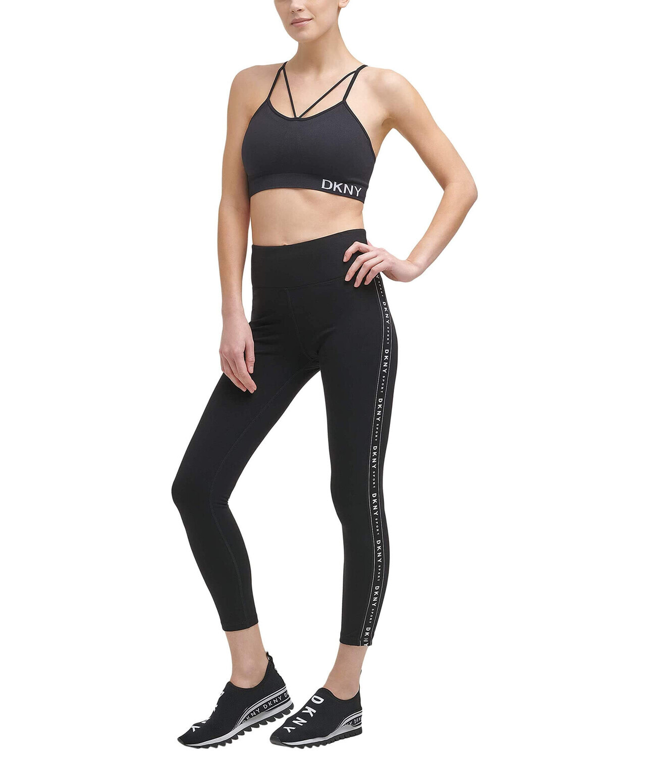 

Леггинсы DKNY Women's Tummy Control Workout Yoga, черный (Размер SM)