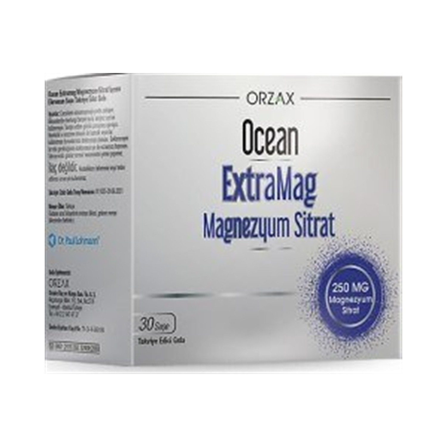 Экстрамаг цитрат магния Ocean, 30 пакетиков экстрамаг магния ocean 200 мг 4 упаковки по 60 таблеток