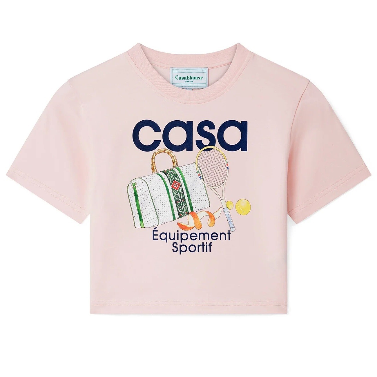 

Футболка Casablanca Equipment Sportif Cropped, розовый